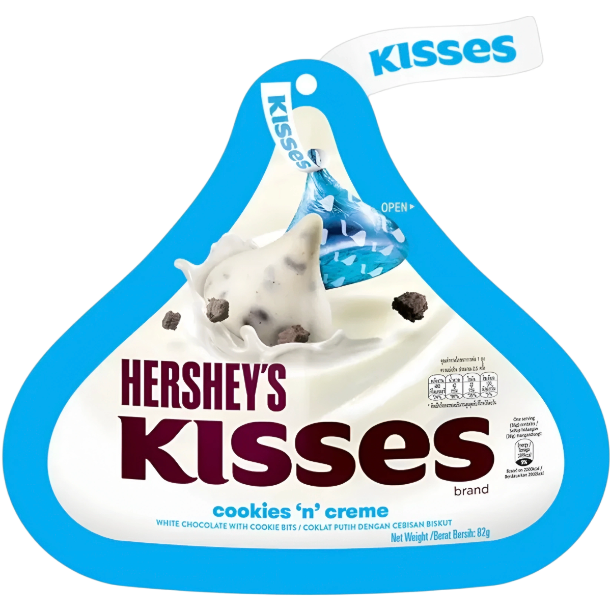 Kommid HERSHEY'S KISSES (COOKIES'N'CREME), 82g