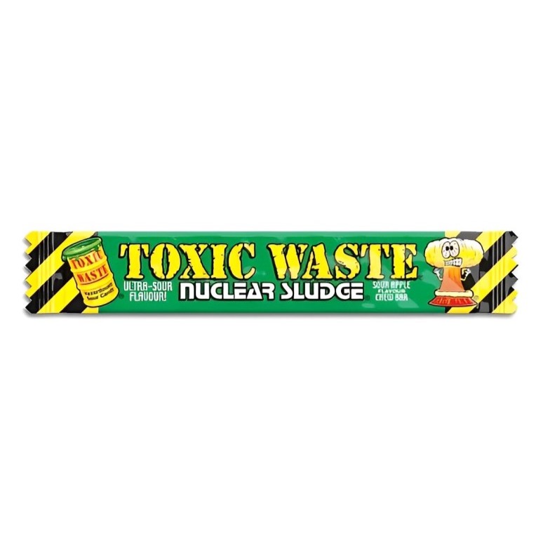 Kramtomas saldainis TOXIC WASTE (APPLE), 20g