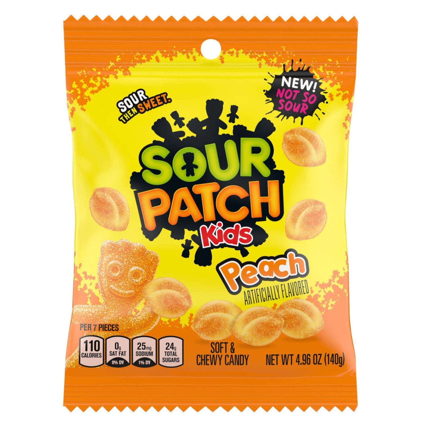 Želejas konfektes SOUR PATCH KIDS (PEACH), 101g foto