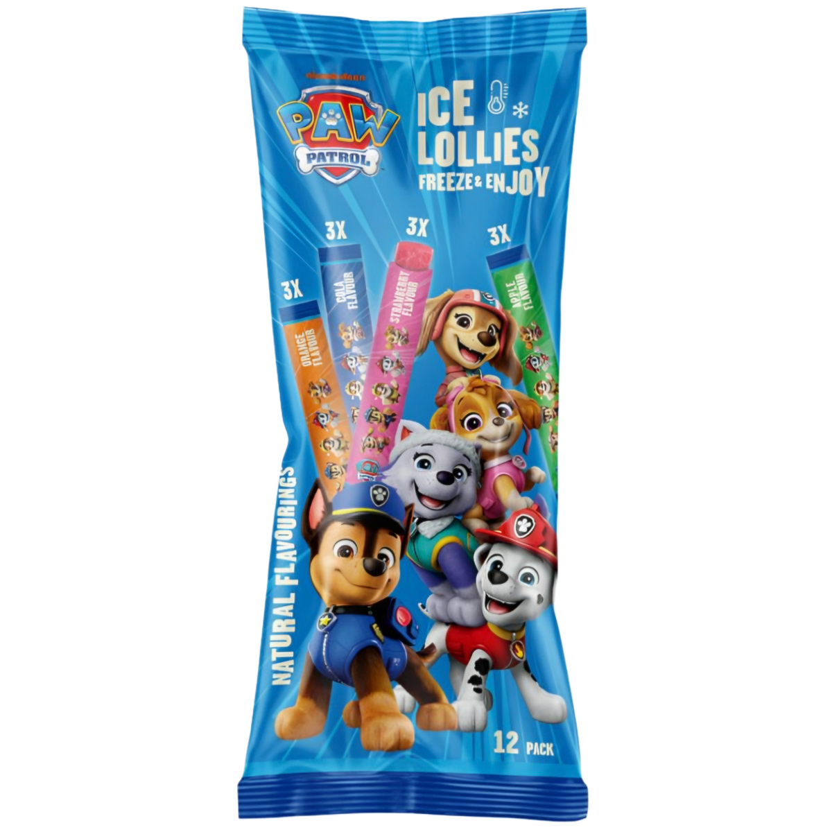 Freeze Pops PAW PATROL (COLA, STRAWBERRY, APPLE, ORANGE), 480ml photo