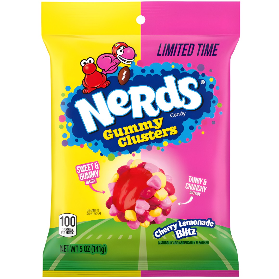 Zdjęcie Cukierki do żucia NERDS GUMMY CLUSTERS (CHERRY LEMONADE BLITZ), 141g