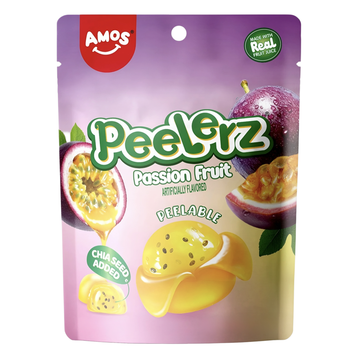 Kummikommid AMOS PEELERZ (PASSION FRUIT), 65g
