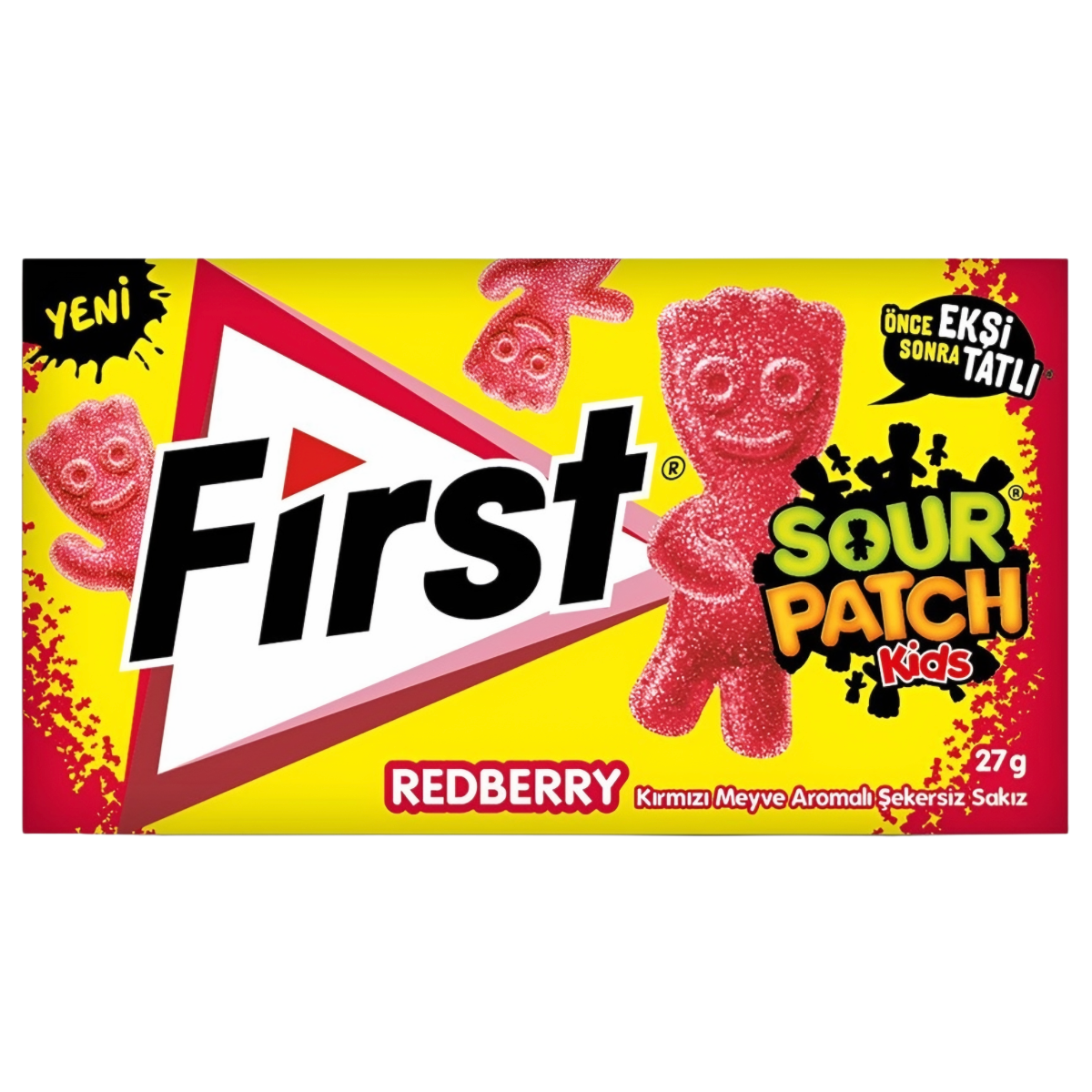 Kramtomoji guma SOUR PATCH KIDS FIRST (REDBERRY), 27g