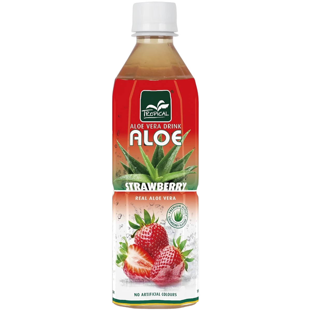 Gaivusis alavijų gėrimas TROPICAL ALOE (STRAWBERRY), 500ml photo