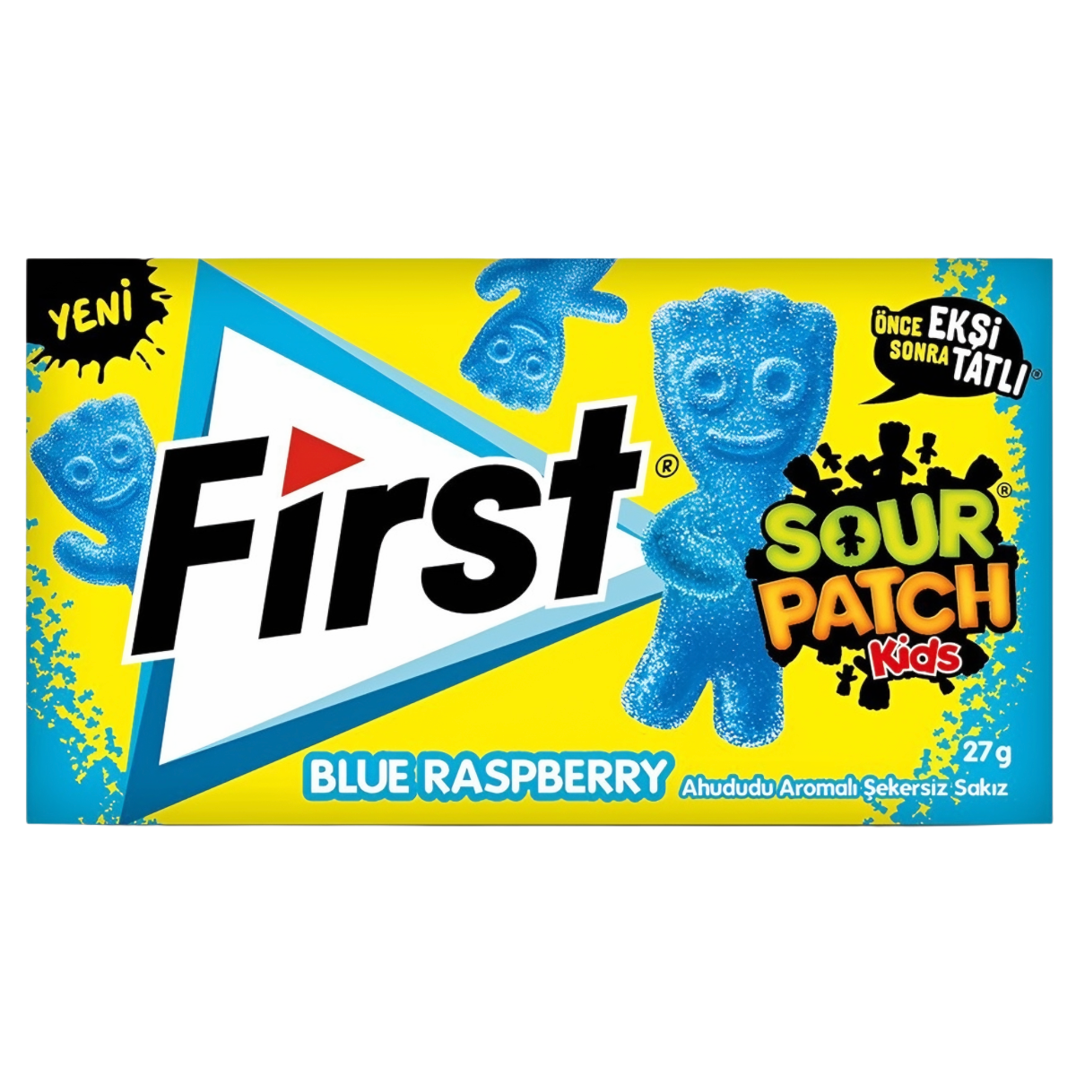 Kramtomoji guma SOUR PATCH KIDS FIRST (BLUE RASPBERRY), 27g