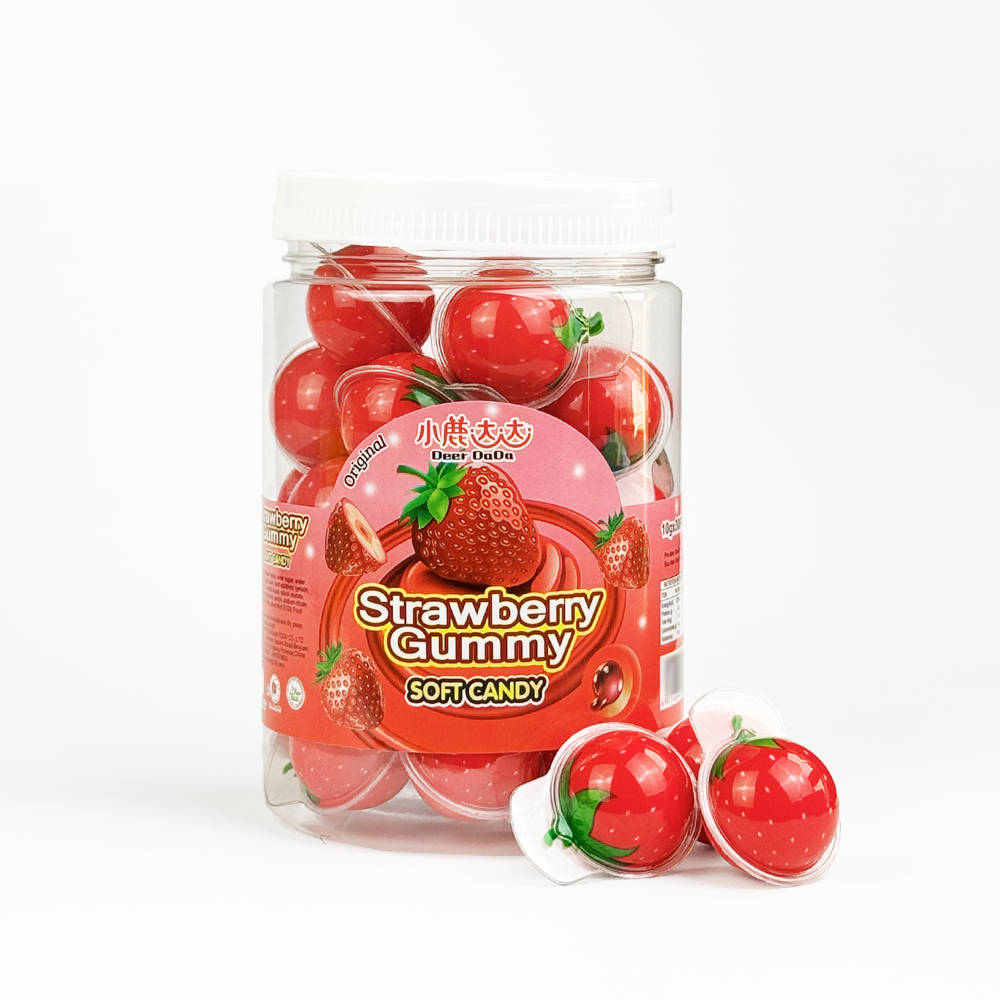 Želejas konfekte ar pildījumu DEER DADA STRAWBERRY, 10g foto