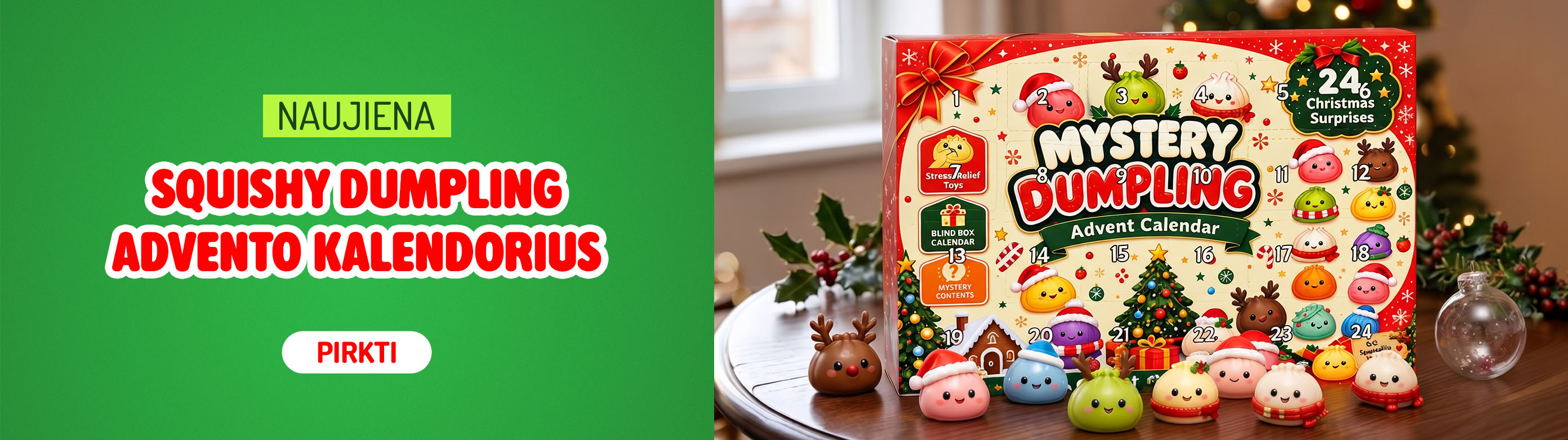 Advento kalendorius su žaislais MYSTERY DUMPLING, 350g
