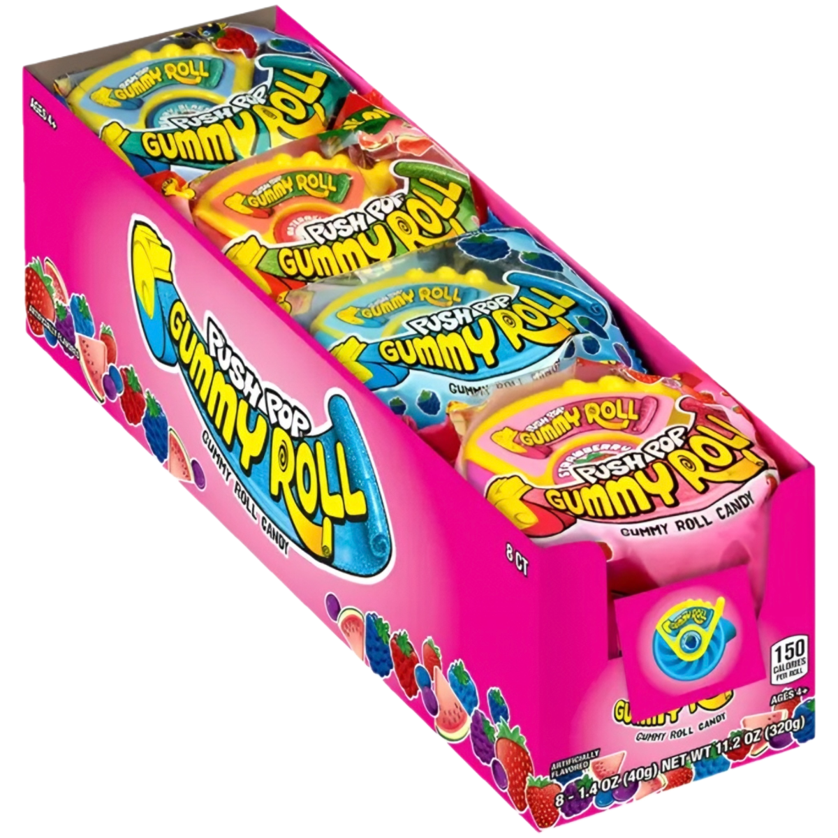 Guminukas BAZOOKA PUSH POP GUMMY ROLL, 40g