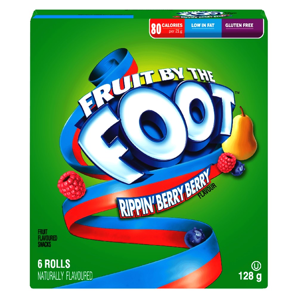 Želejas konfektes FRUIT BY THE FOOT (RIPPIN BERRY), 128g foto