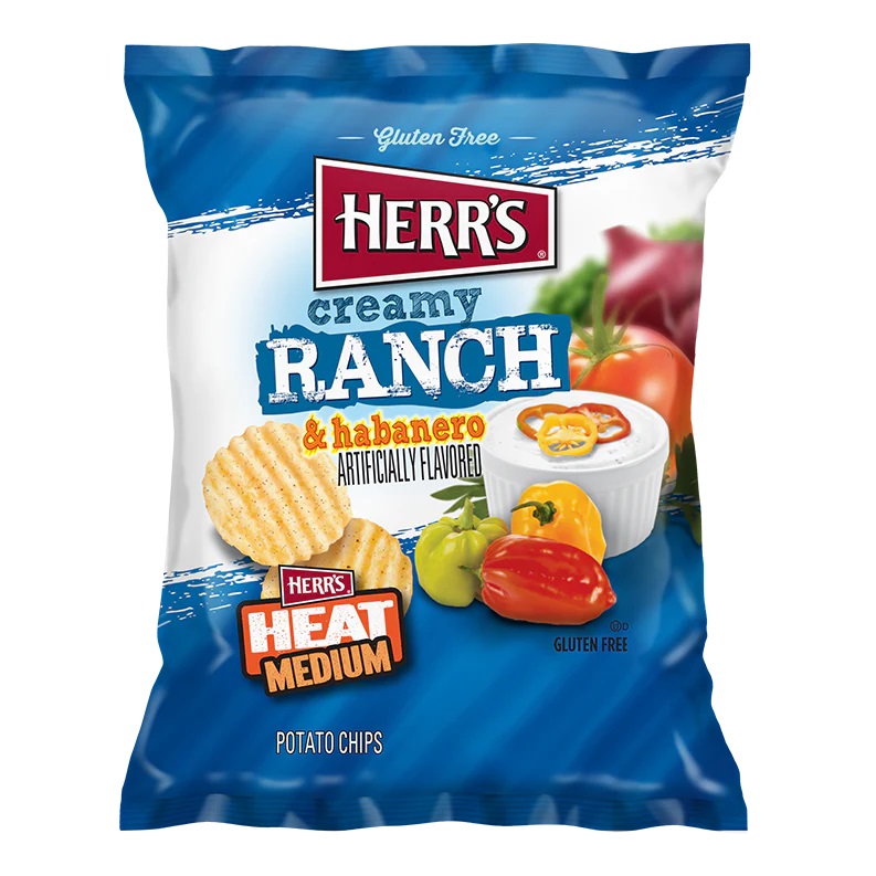 Bulvių traškučiai HERR'S (CREAMY RANCH AND HABANERO), 170g photo