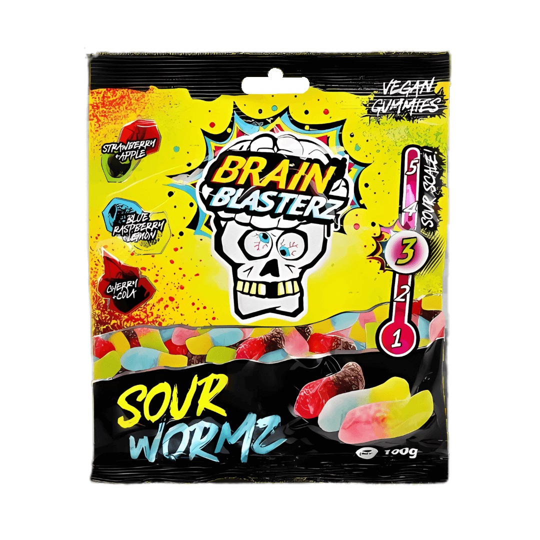 Zdjęcie Żelki BRAIN BLASTERZ SOUR WORMS, 100g