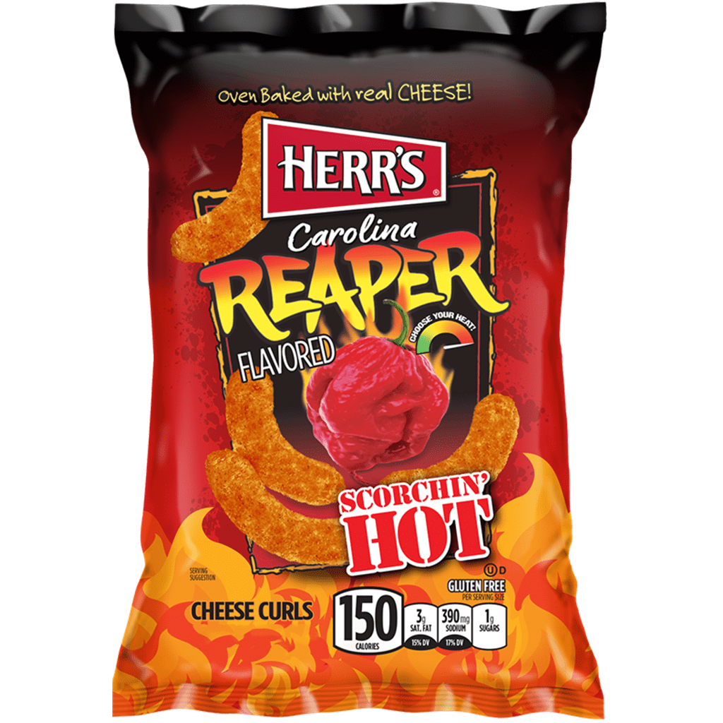 Kukurūzų traškučiai HERR'S (CAROLINA REAPER), 170g