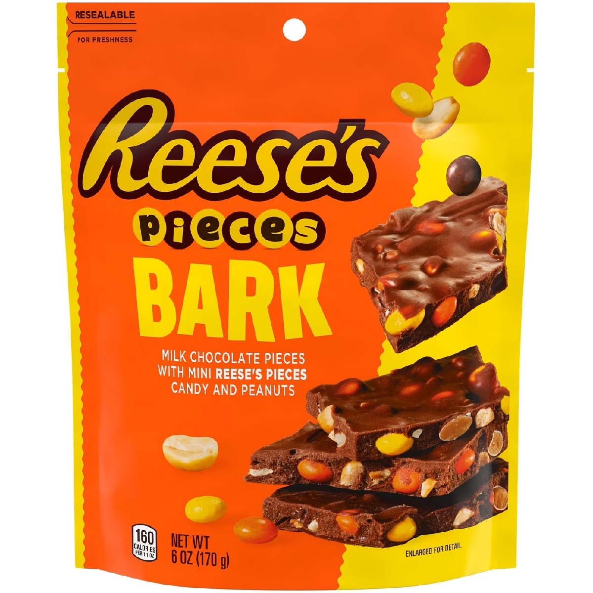Pieninio šokolado saldainiai REESE'S PIECES BARK, 170g