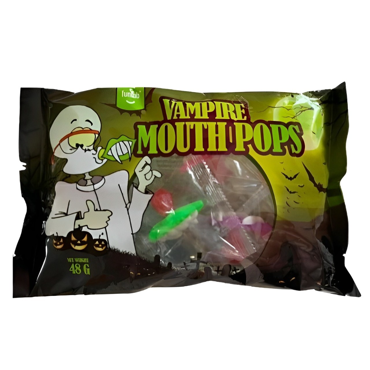 Lutsukommid FUNLAB VAMPIRE MOUTH POPS, 48g