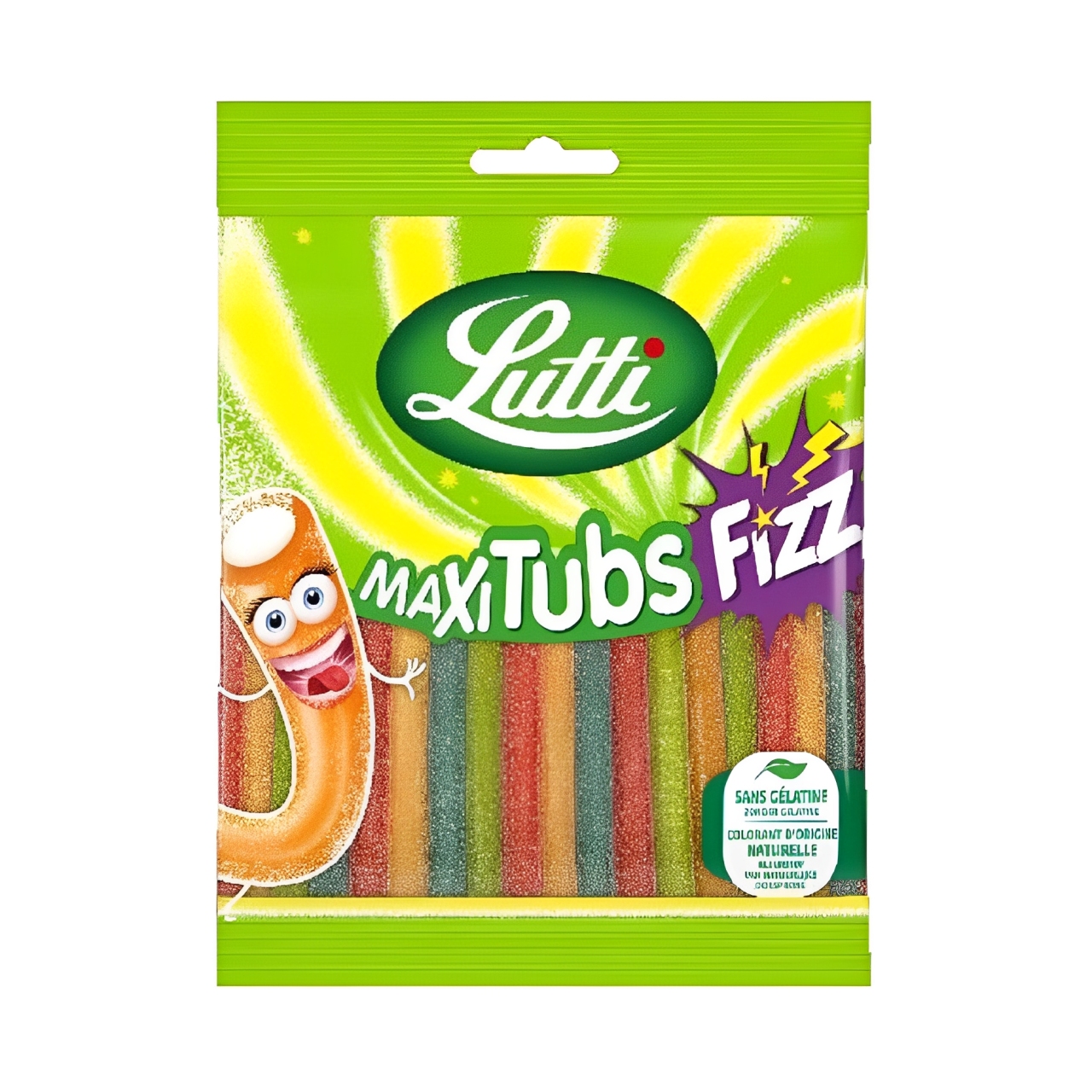 Zdjęcie Żelki LUTTI MAXI TUBS FIZZ, 100g