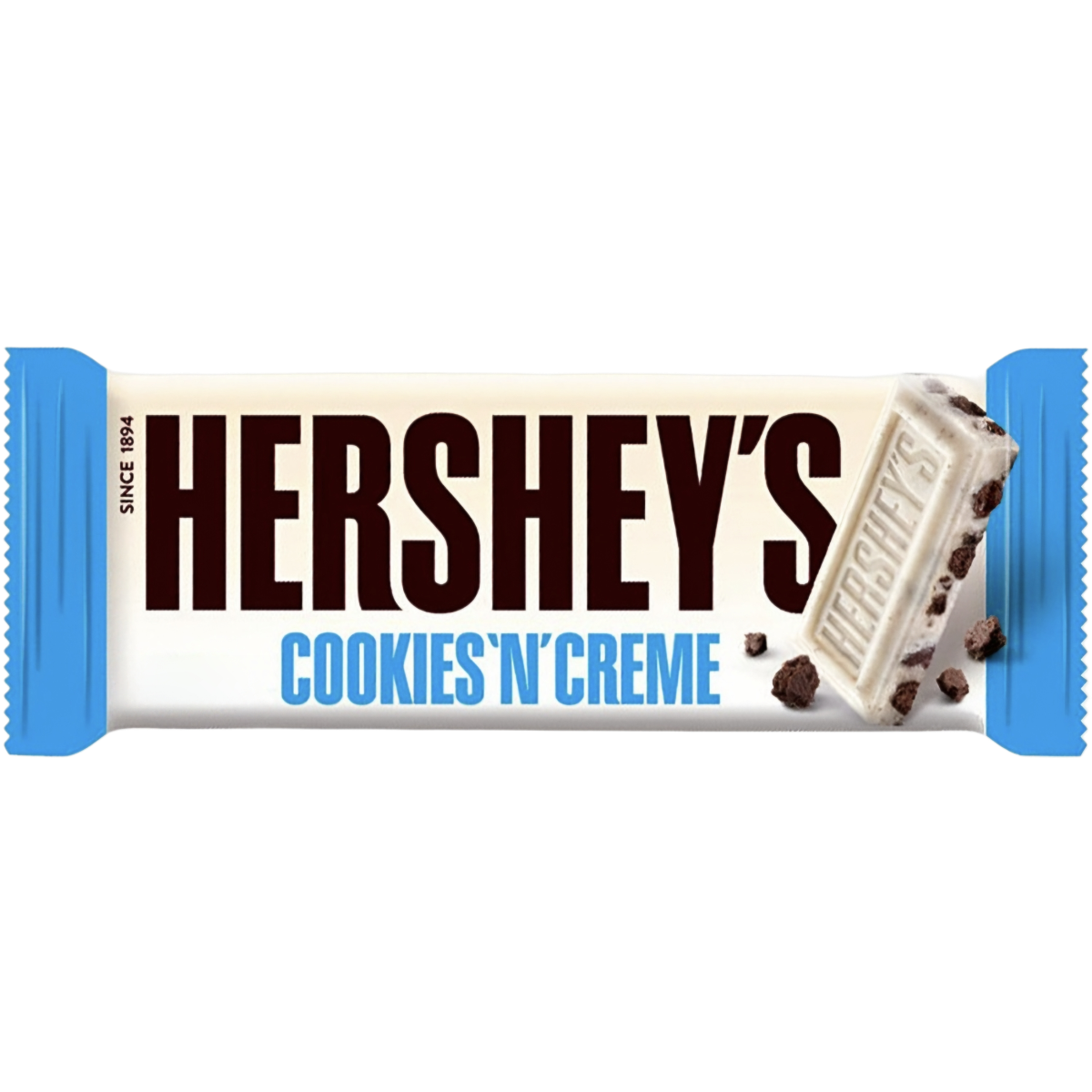 Balto šokolado skonio plytelė HERSHEY'S GMO FREE (COOKIES 'N' CREME), 40g