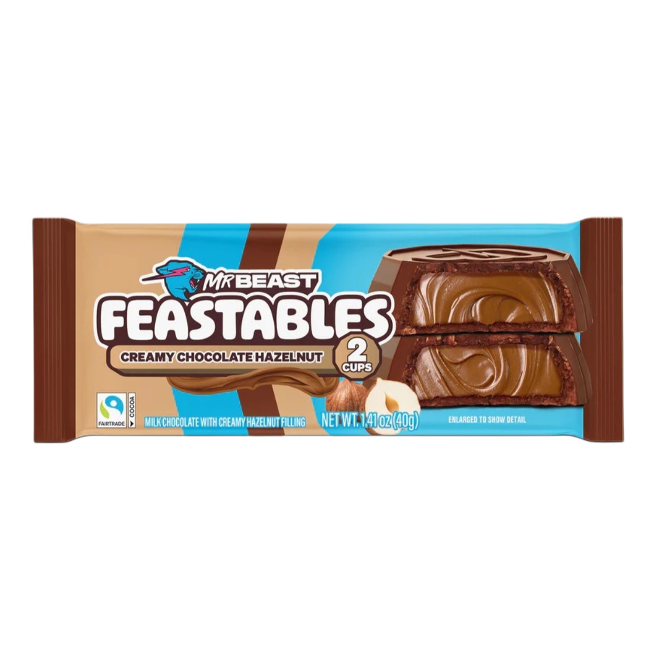 Suklaakarkit MRBEAST FEASTABLES (HAZELNUT), 40g kuva