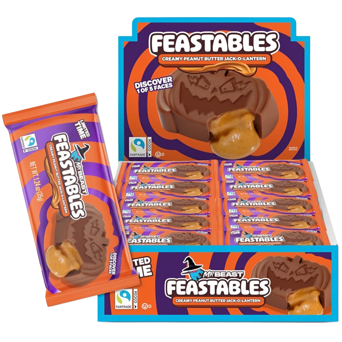 Kubeczki z mlecznej czekolady MRBEAST FEASTABLES (HALLOWEEN), 35g