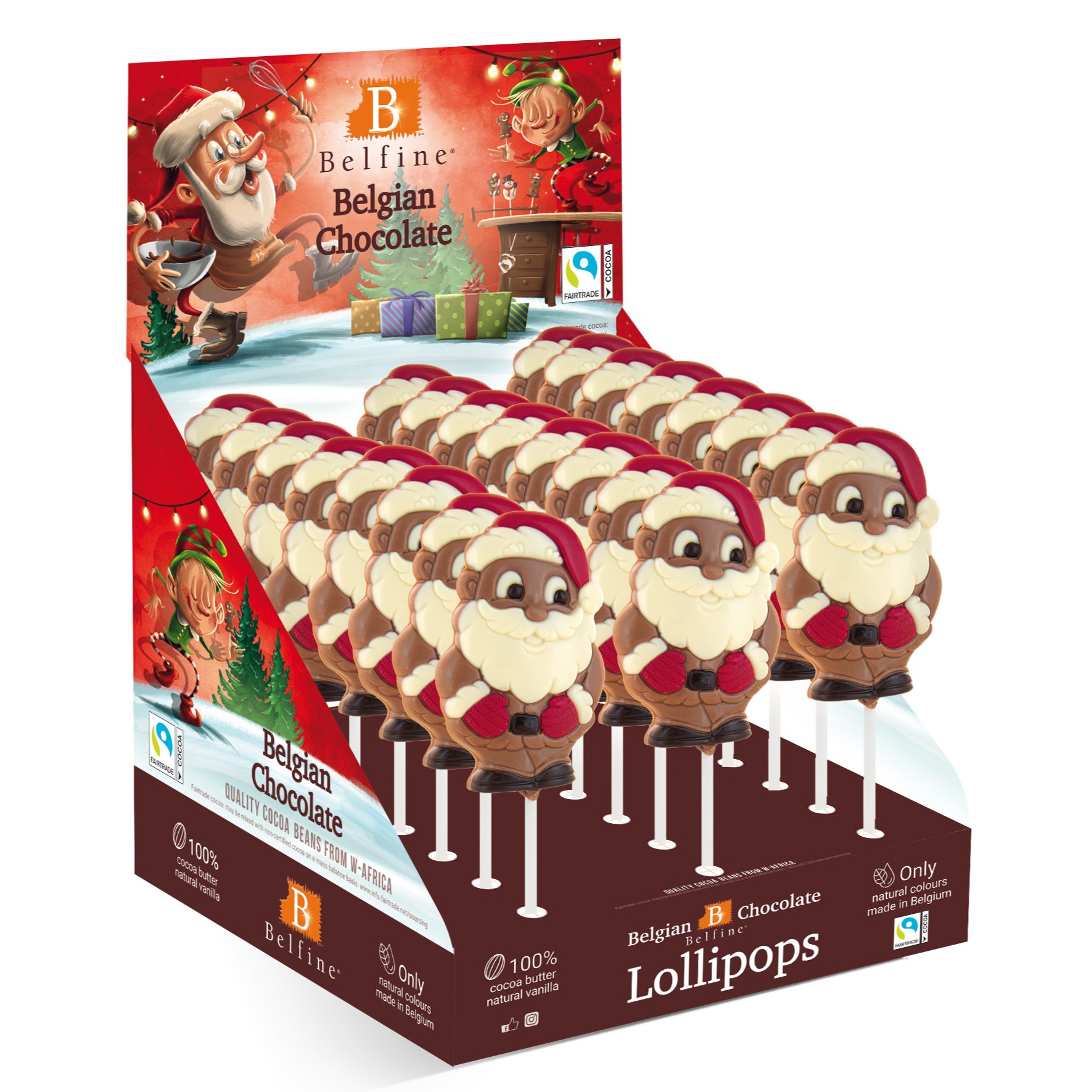 Cukierek z mlecznej czekolady BELFINE SANTA CLAUS, 25g