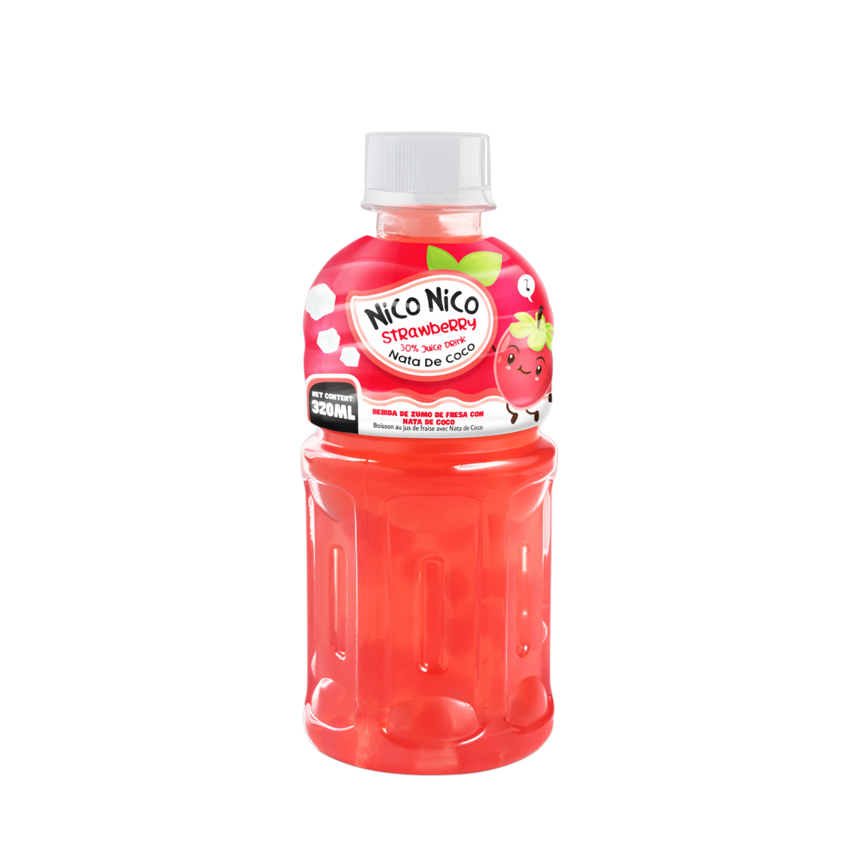 Sulu dzēriens NICO NICO NATA DE COCO (STRAWBERRY), 320ml