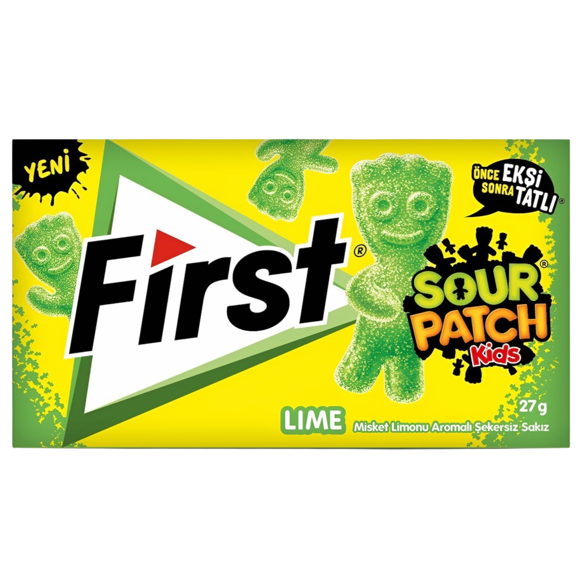 Kramtomoji guma SOUR PATCH KIDS FIRST (LIME), 27g