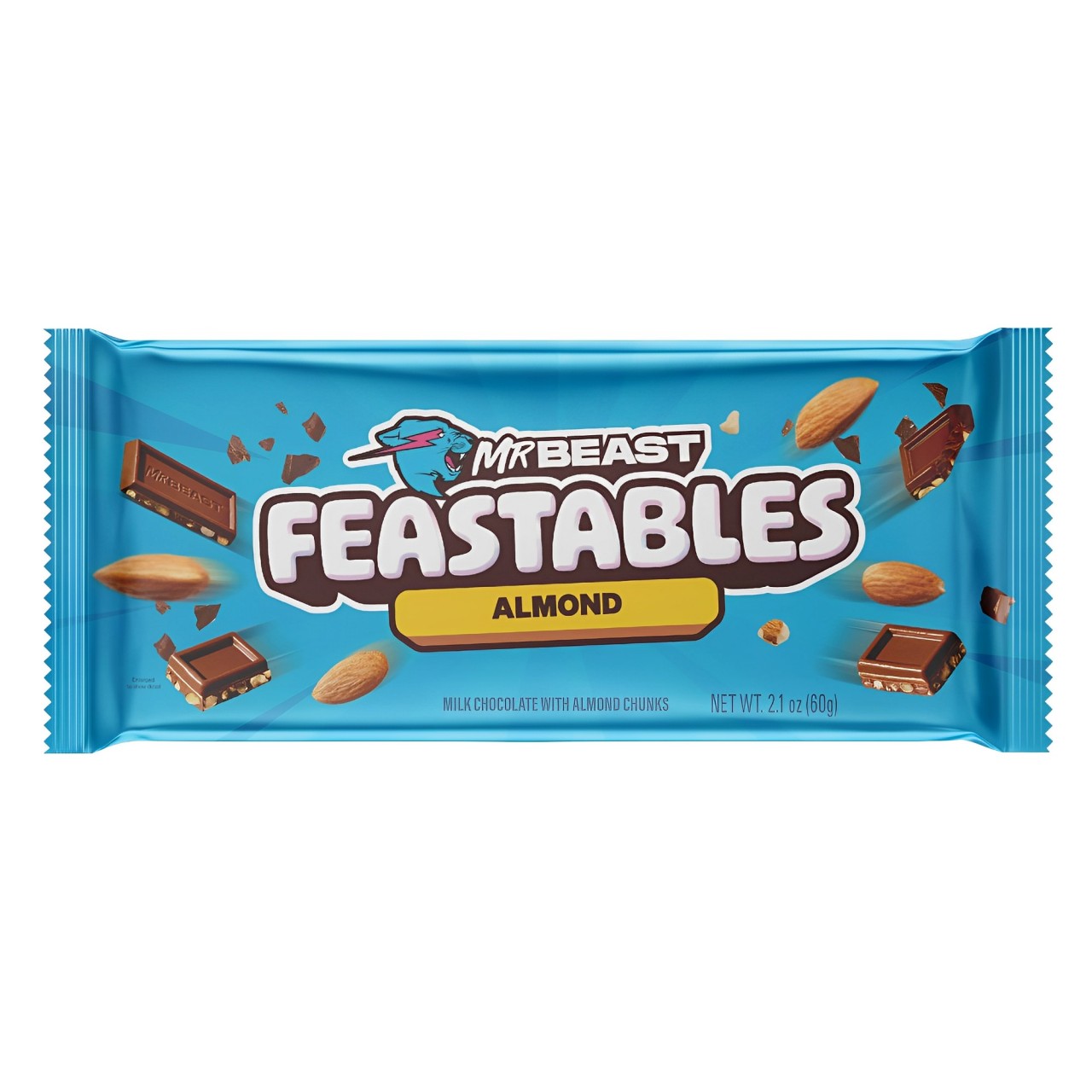 Pieninis šokoladas MRBEAST FEASTABLES (ALMOND), 60g photo