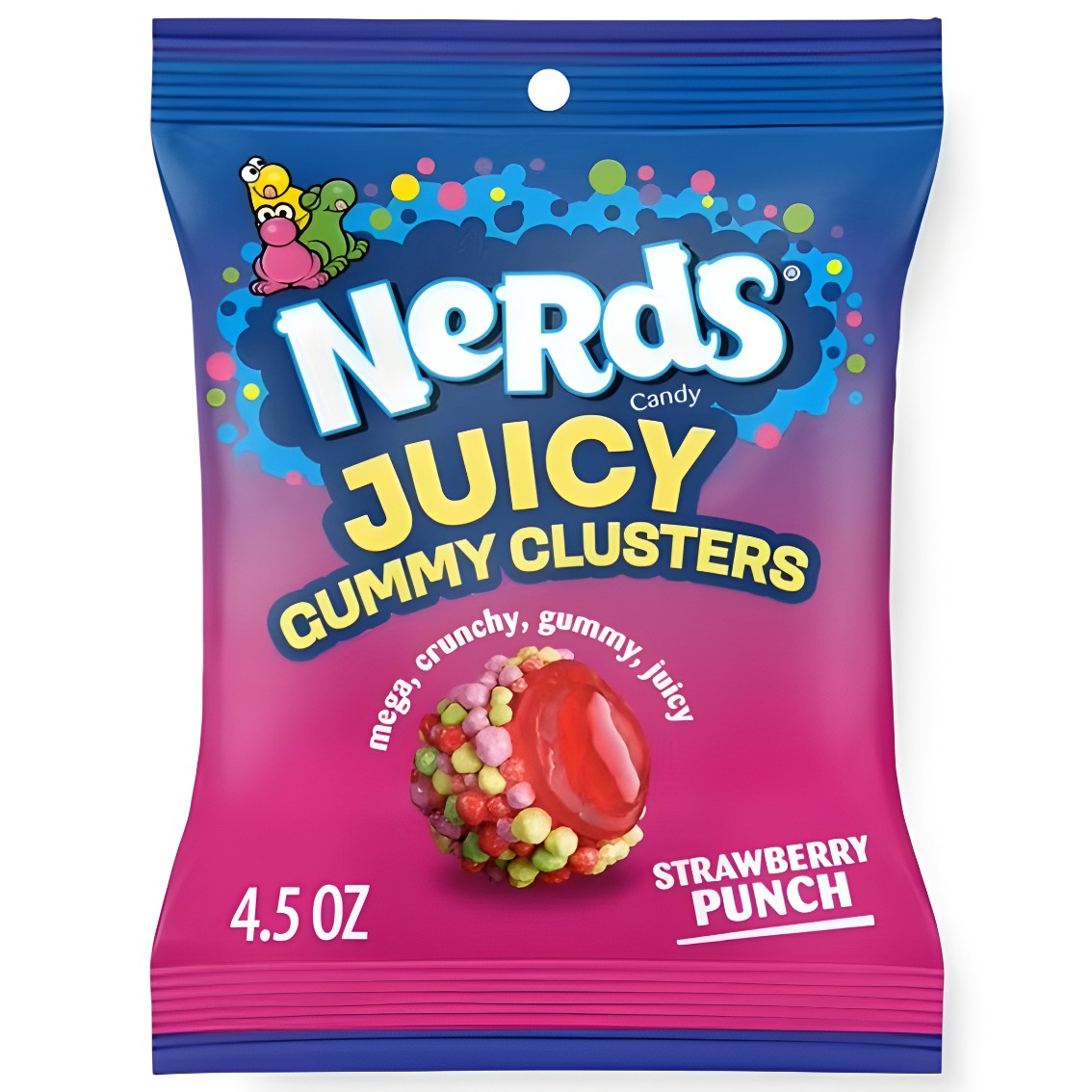 Kramtomi saldainiai NERDS JUICY GUMMY CLUSTERS (STRAWBERRY PUNCH), 127g
