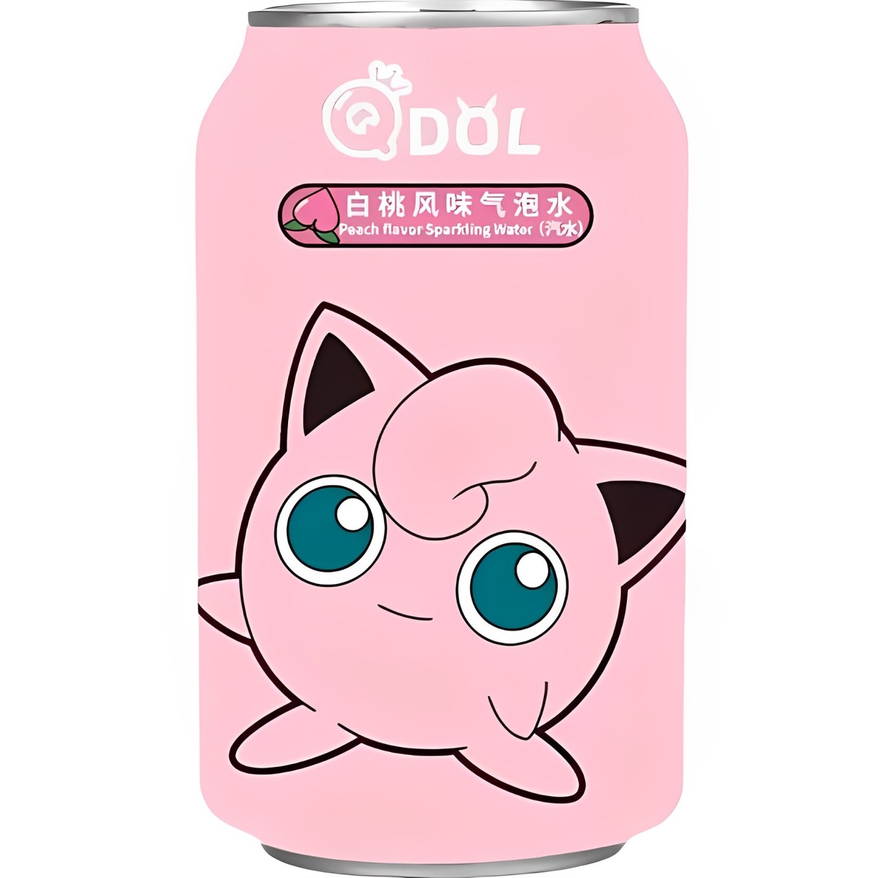 Gāzēts ūdens QDOL JIGGLYPUFF (PEACH), 330ml