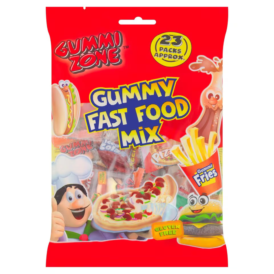 Želejas konfektes GUMMI ZONE FAST FOOD MIX, 172g foto