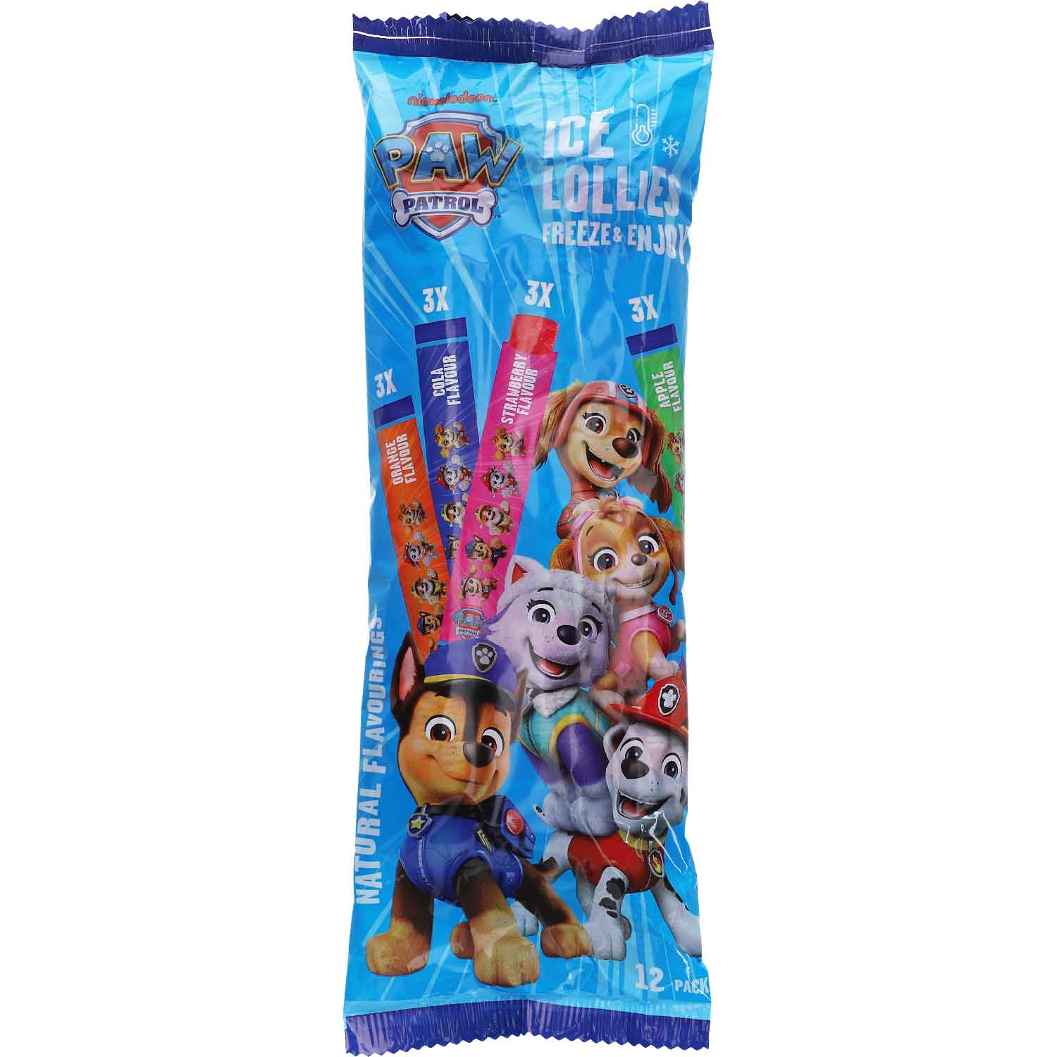 Saldējums PAW PATROL (COLA, STRAWBERRY, APPLE, ORANGE), 480ml foto