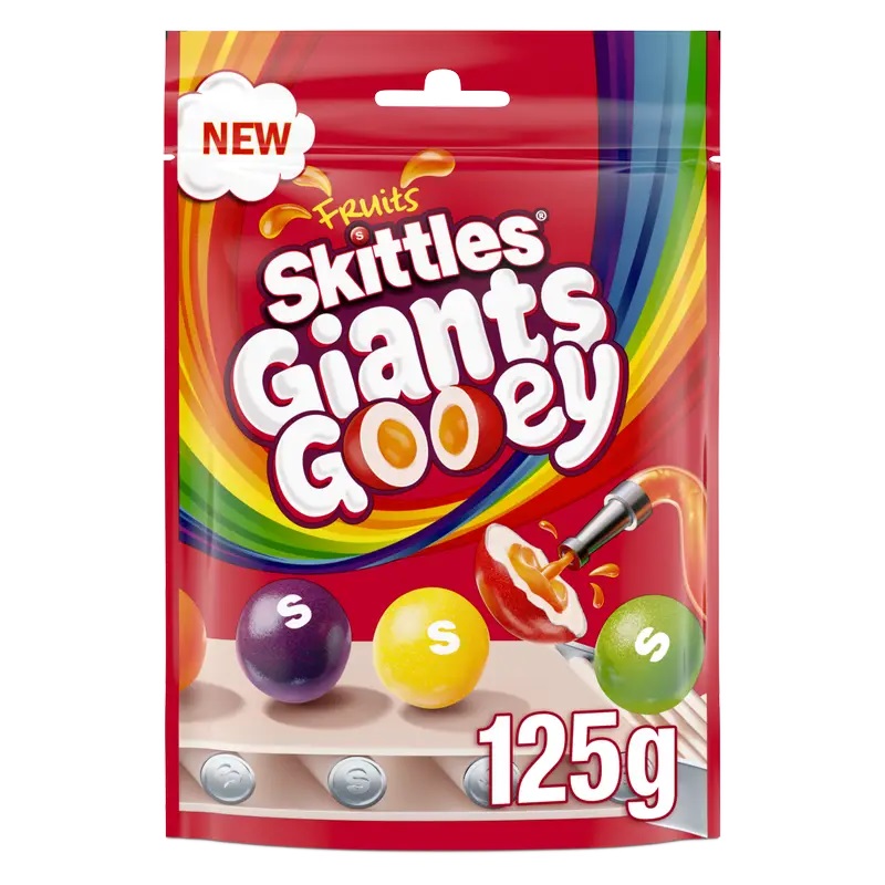 Košļājamās konfektes SKITTLES GIANTS GOOEY, 125g foto