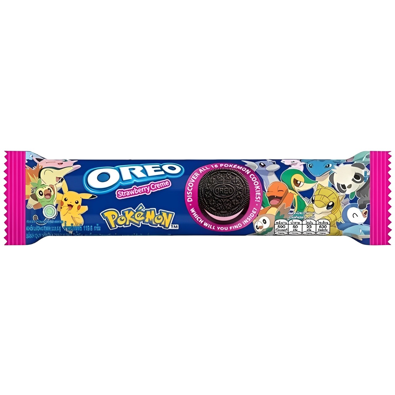 Zdjęcie Ciastka OREO POKEMON (STRAWBERRY CREAM), 119,6g