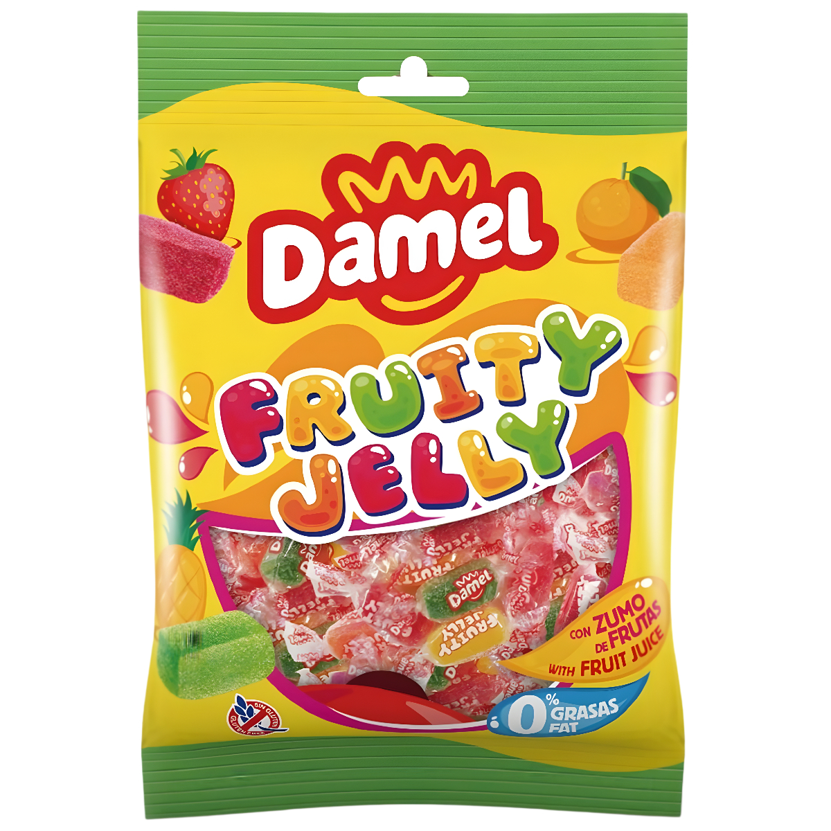 Želė saldainiai DAMEL FRUITY JELLY, 90g