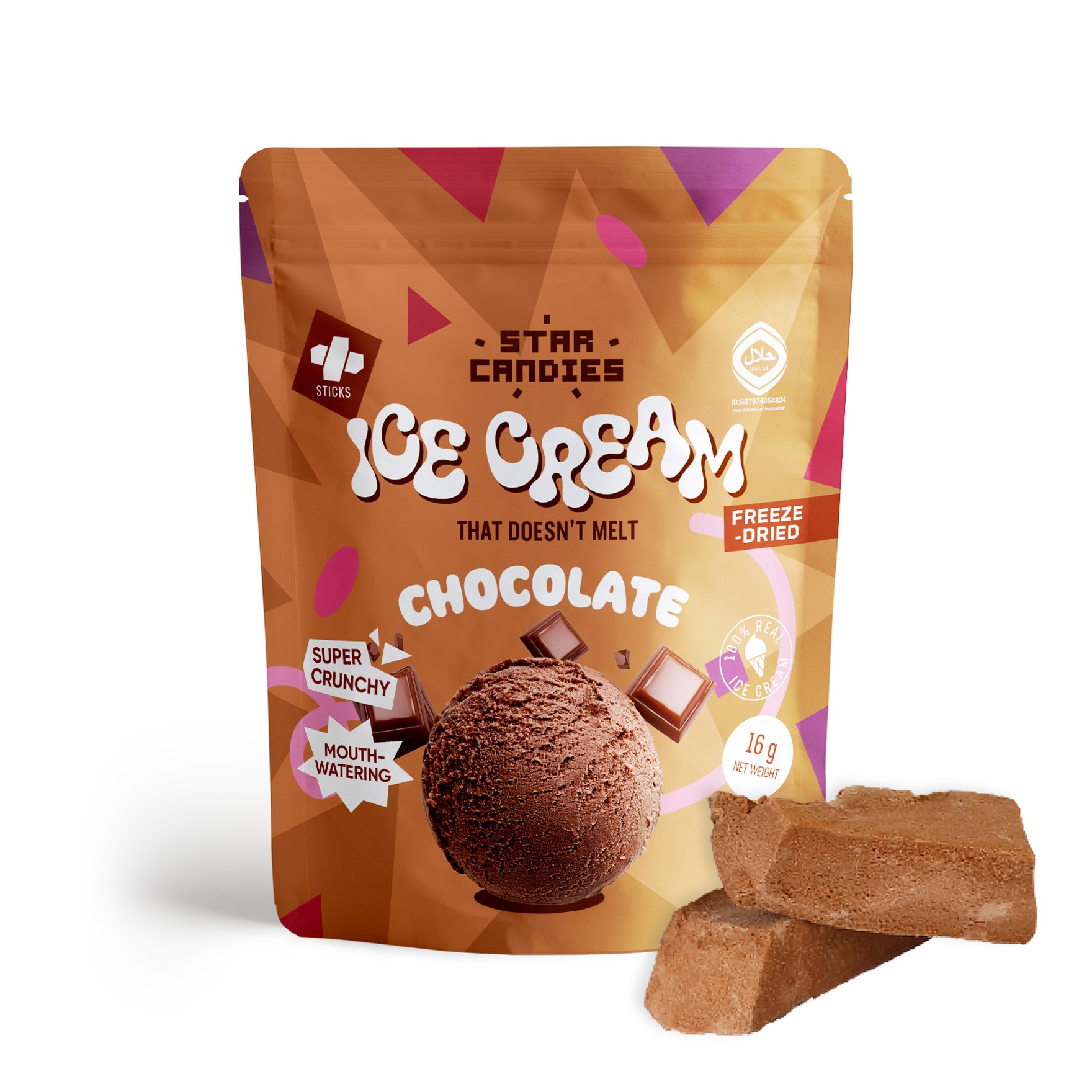 Zdjęcie Lody liofilizowane STAR CANDIES (CHOCOLATE), 16g
