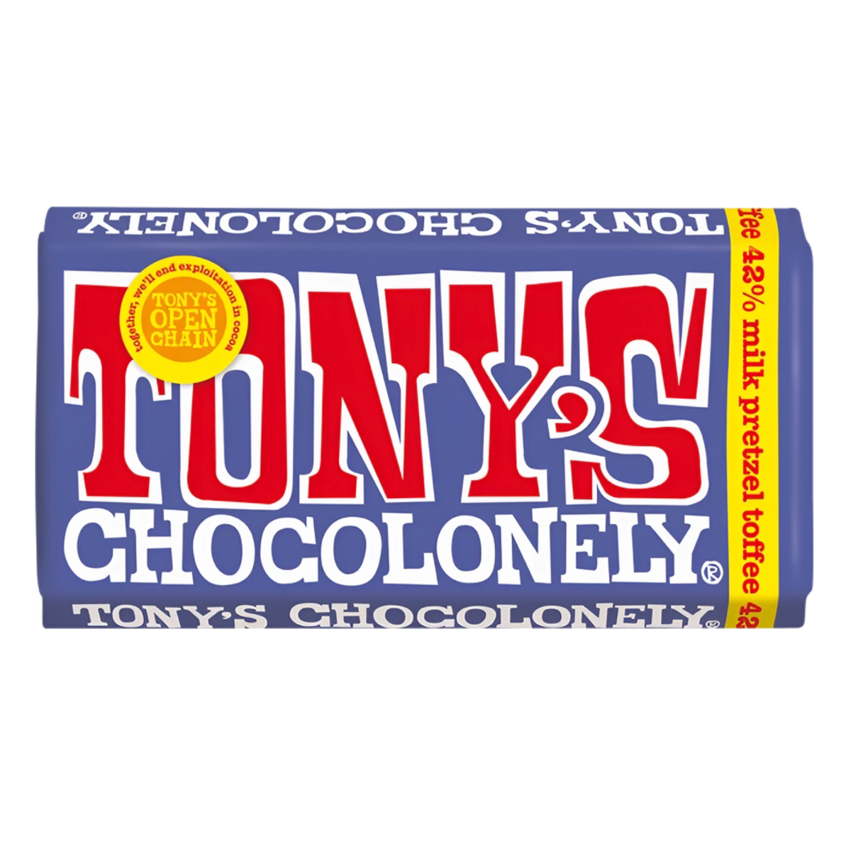 Pieninis šokoladas TONY'S CHOCOLONELY (PRETZEL TOFFEE), 90g