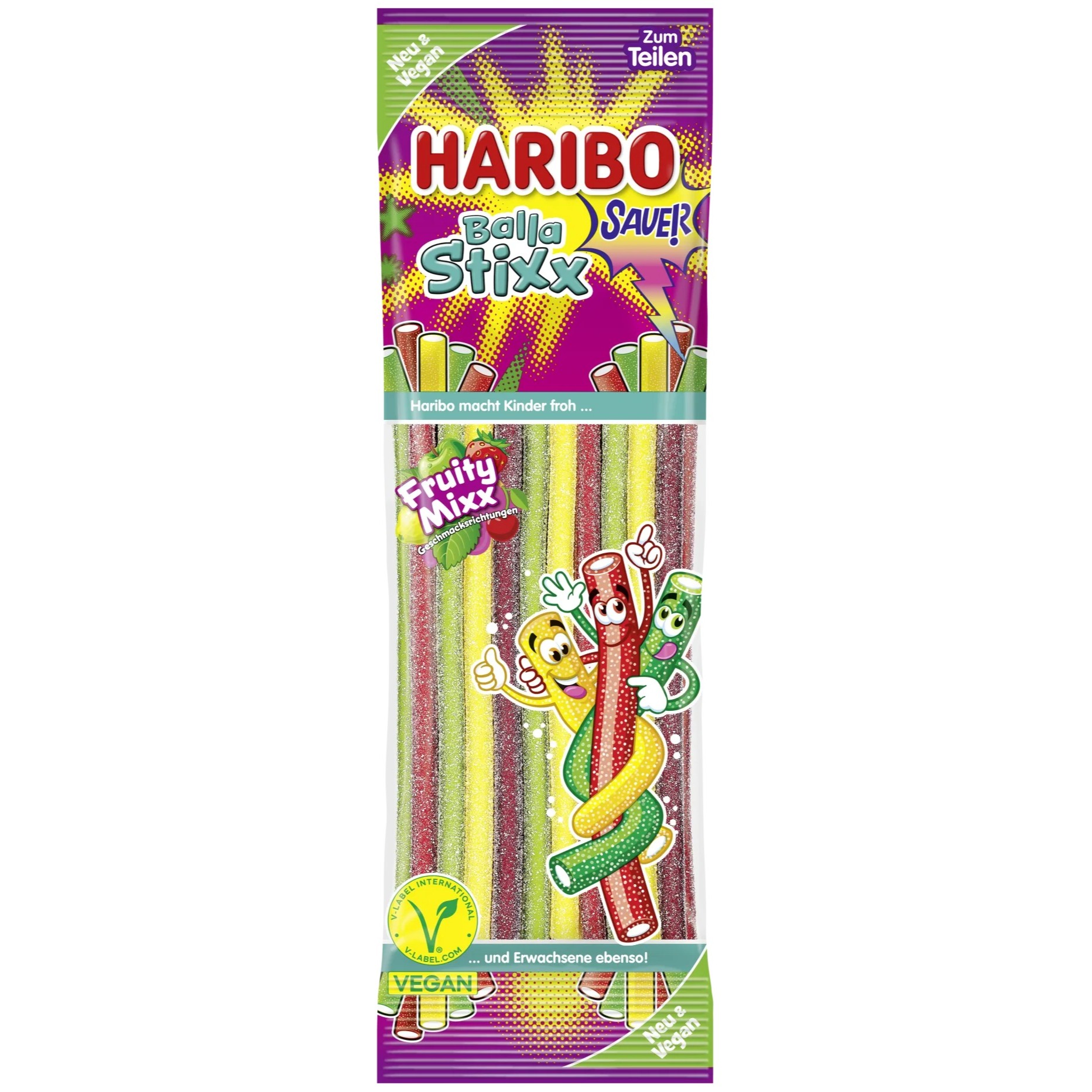 Guminukai HARIBO BALLA STIXX (FRUITY MIXX), 175g