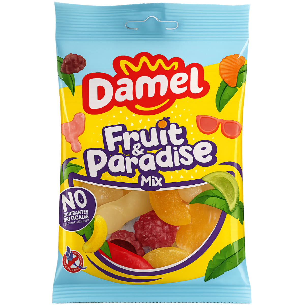 Želejas konfektes DAMEL (FRUIT & PARADISE MIX), 80g foto