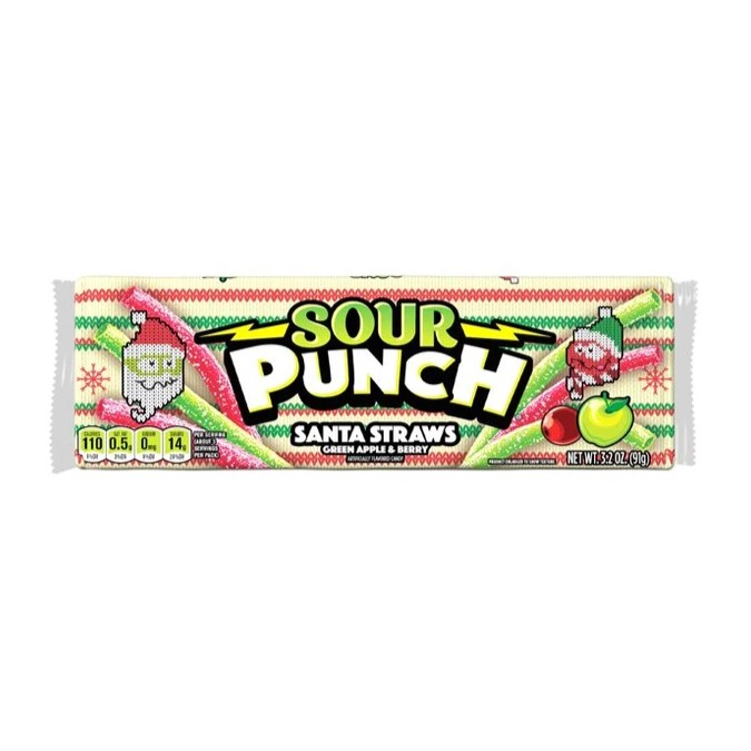 Guminukai SOUR PUNCH SANTA STRAWS, 91g photo