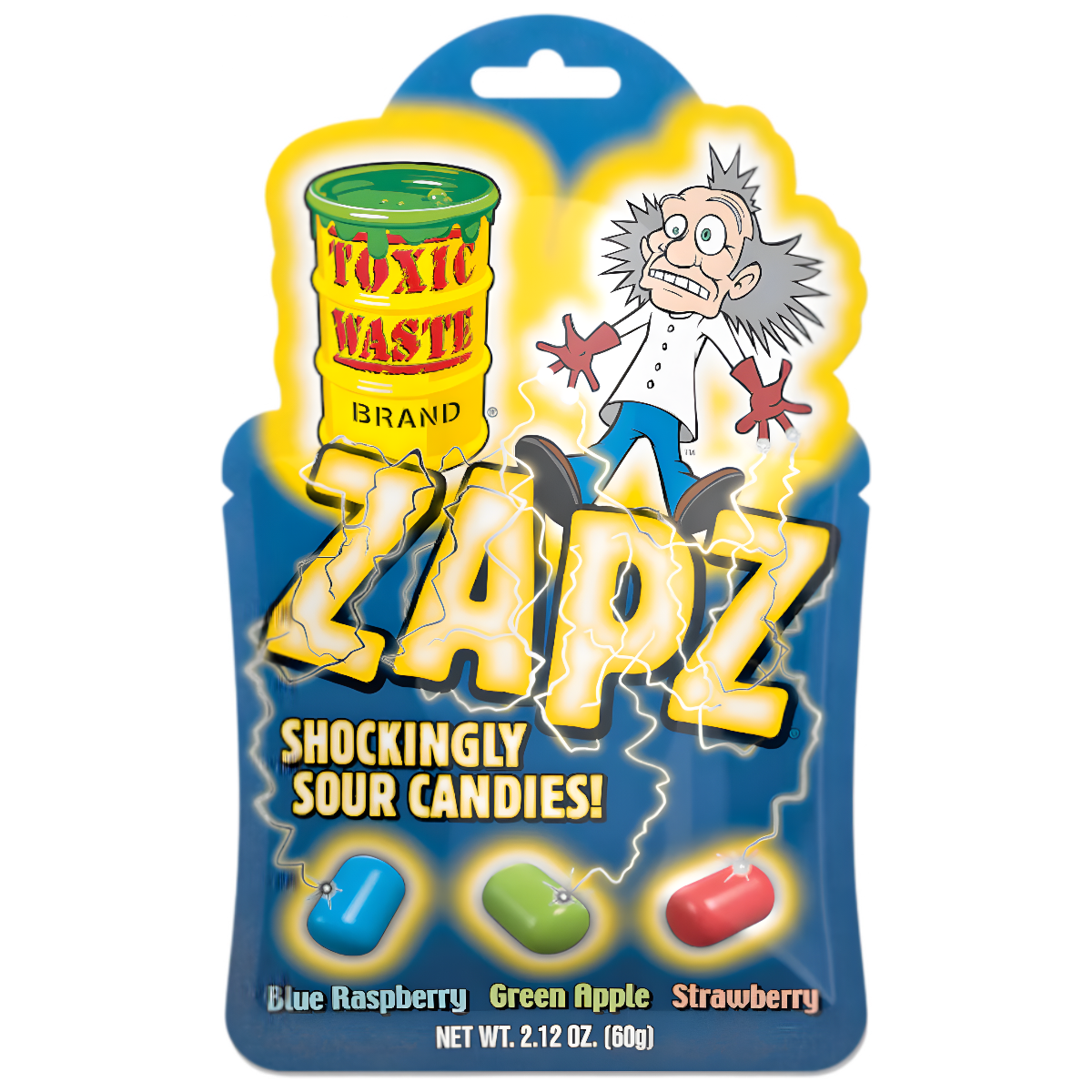 Košļājamās konfektes TOXIC WASTE ZAPZ (ASSORTED), 60g