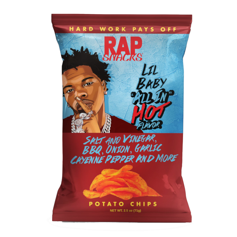 Bulvių traškučiai RAP SNACKS LIL BABY "ALL IN" HOT, 71g photo