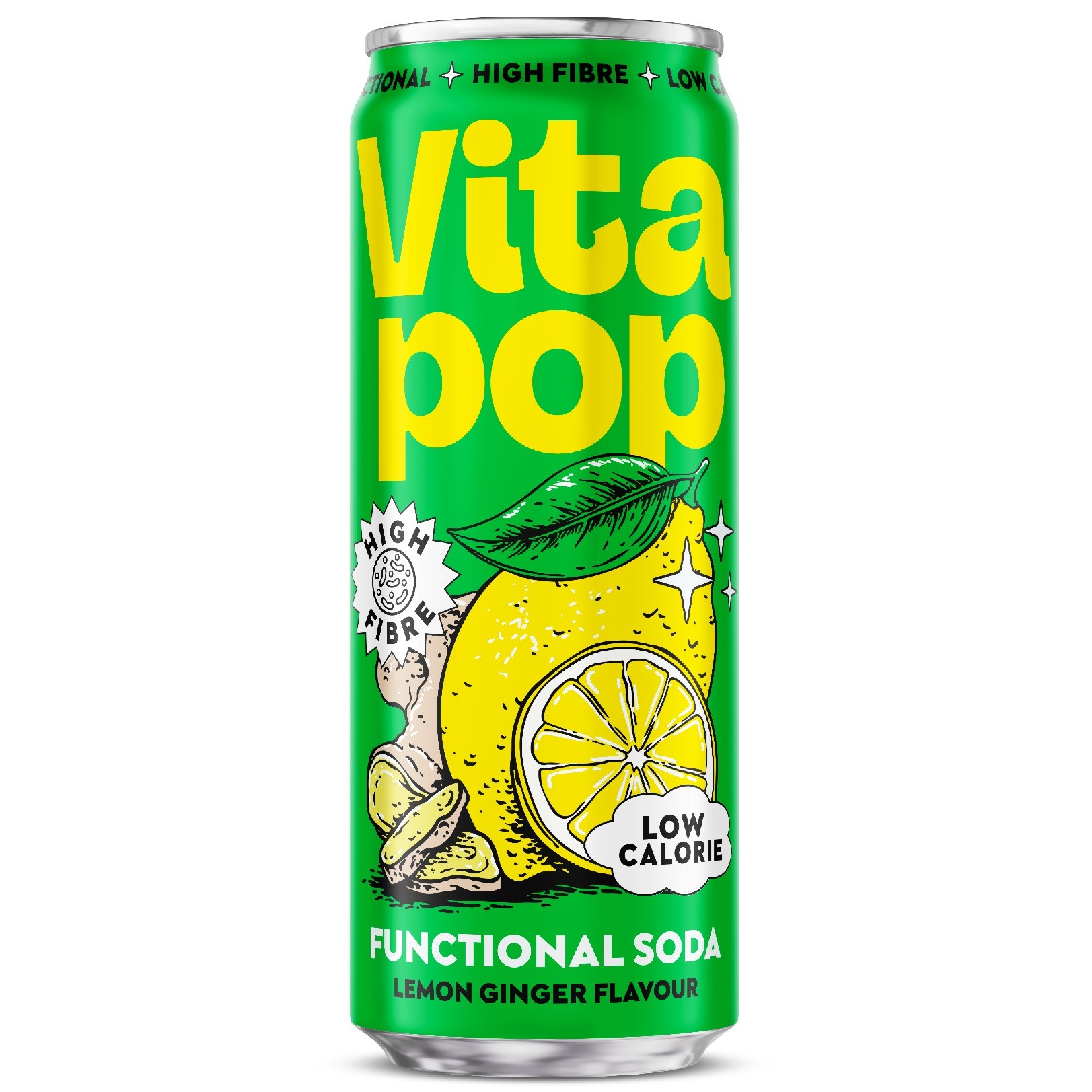 Gazuotas funkcinis gėrimas VITA POP (LEMON GINGER), 330ml photo