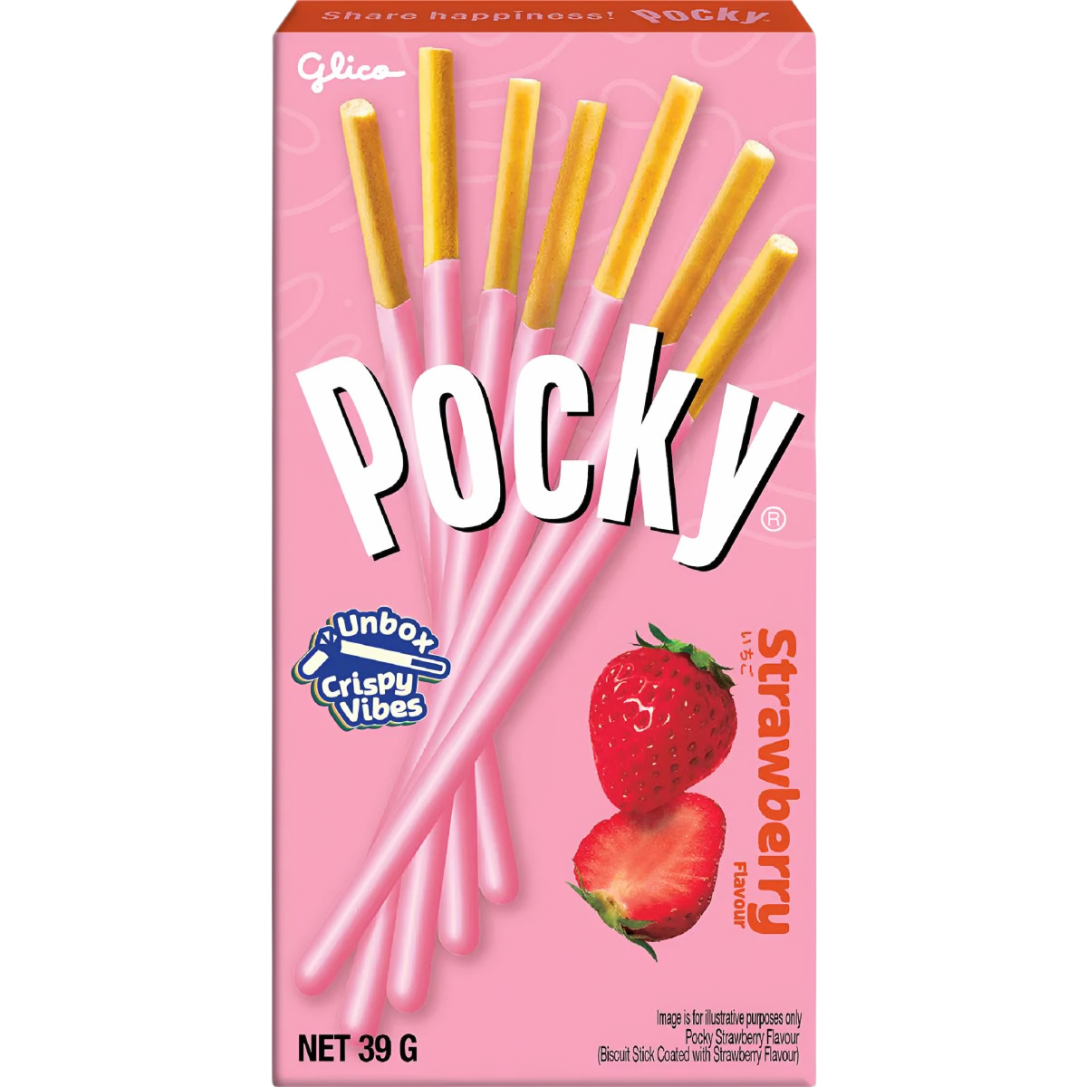 Sausainių lazdelės POCKY (STRAWBERRY), 39g