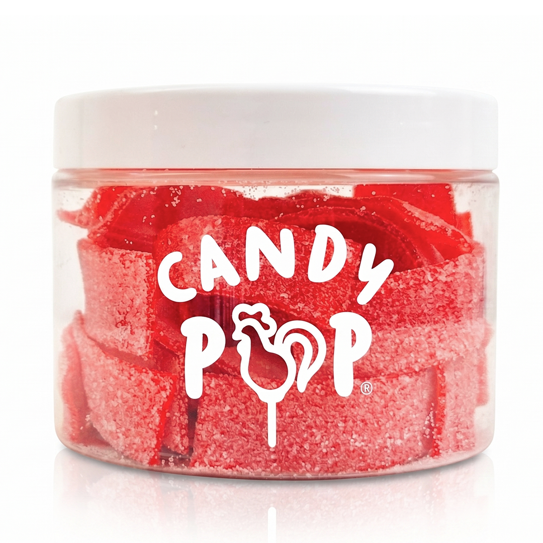 Żelki CANDY POP SOUR STRAWBERRY BELTS, 210g