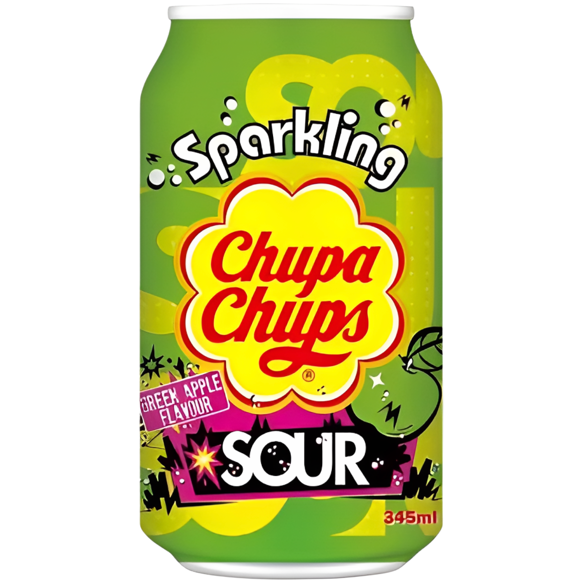 Karboniseeritud karastusjook CHUPA CHUPS (SOUR GREEN APPLE), 345ml