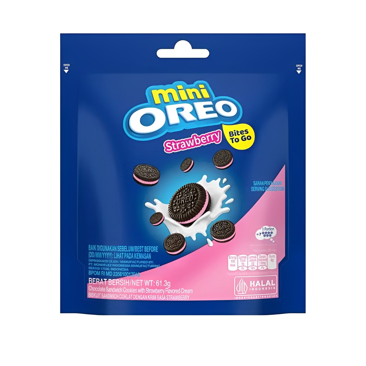 Zdjęcie Ciasteczka OREO MINI STRAWBERRY, 61,3g