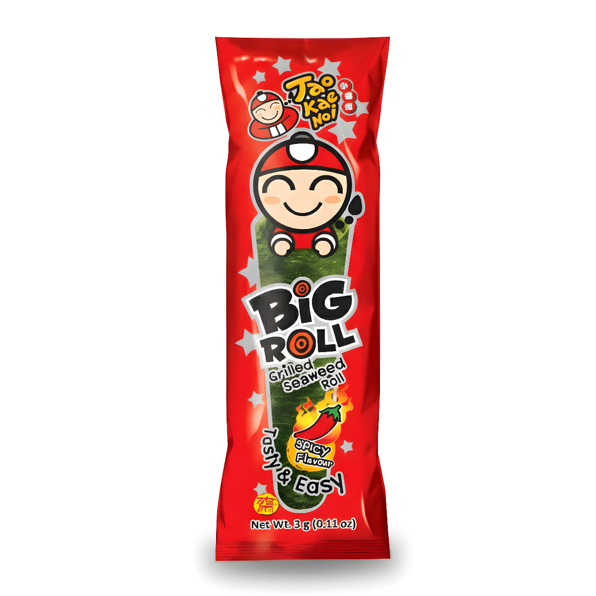 Przekąska z wodorostów TAO KAE NOI BIG ROLL (SPICY), 3g