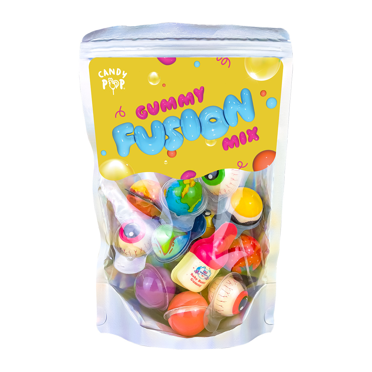 Želejas konfektes ar pildījumu GUMMY FUSION MIX, 150g foto