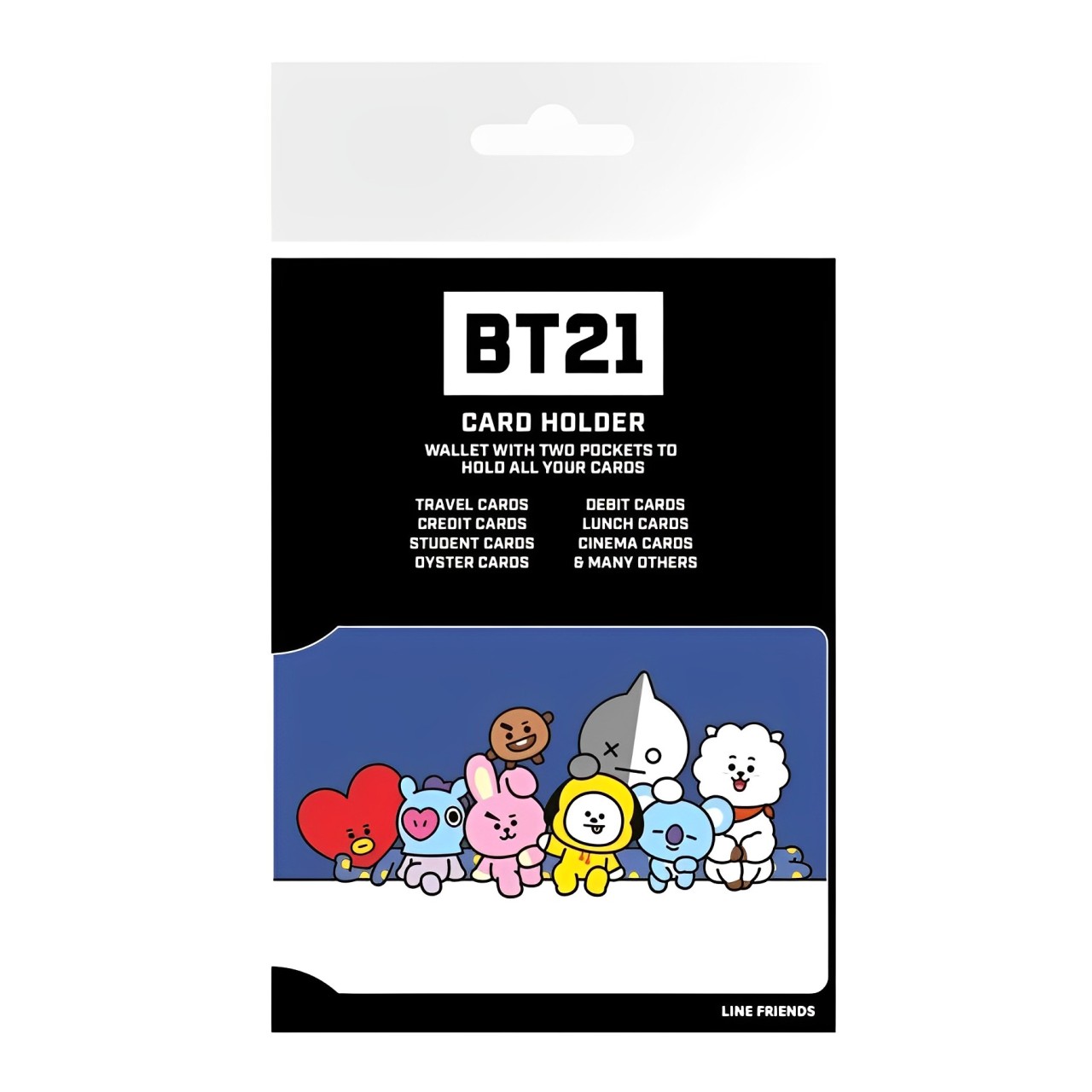 Kortelių dėklas BT21 CHARACTERS STACK, 21 x 7,1cm photo