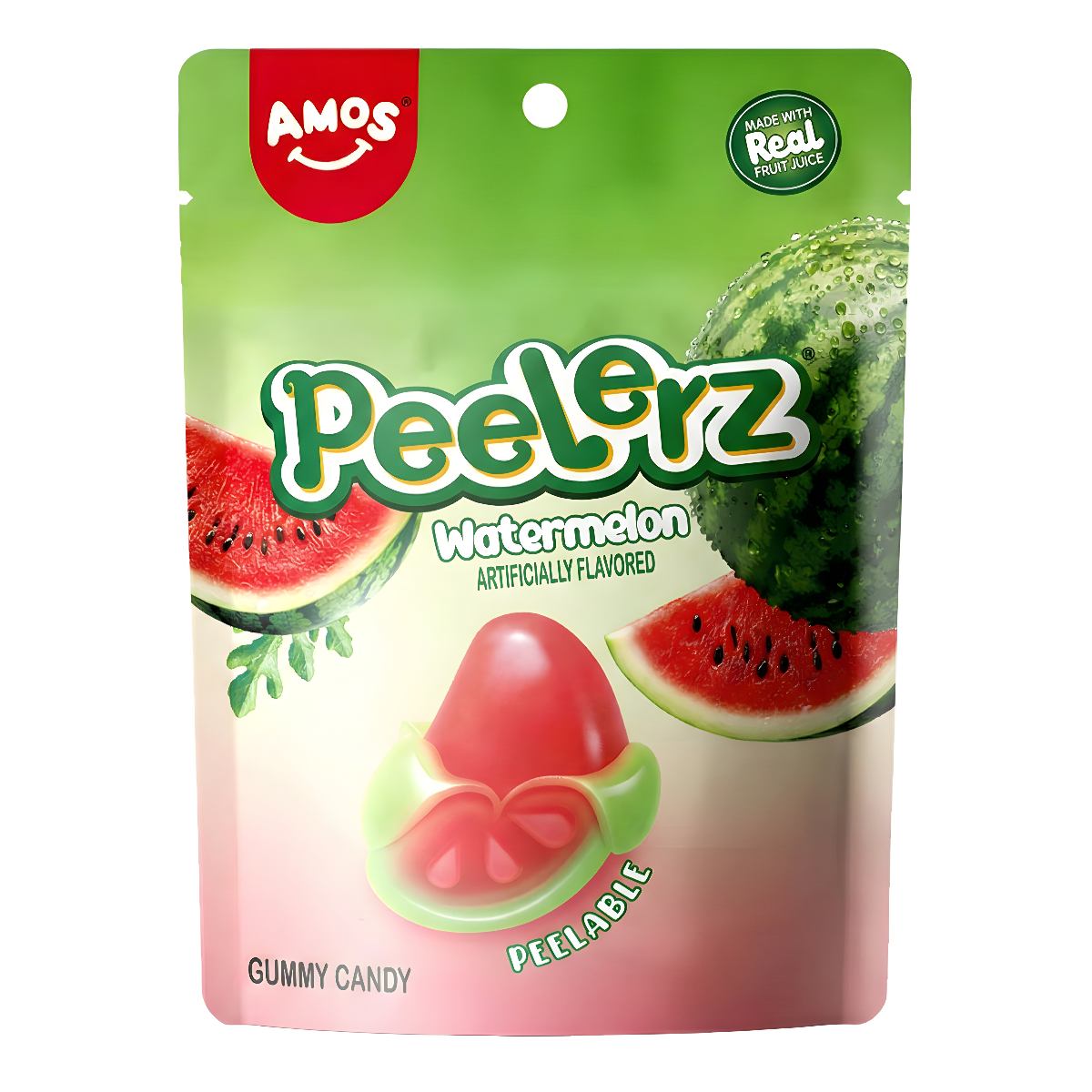Kummikommid AMOS PEELERZ (WATERMELON), 65g