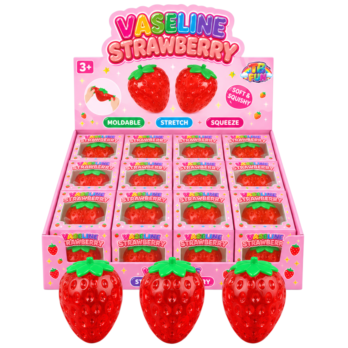 Žaislas SQUISHY (VASELINE STRAWBERRY)